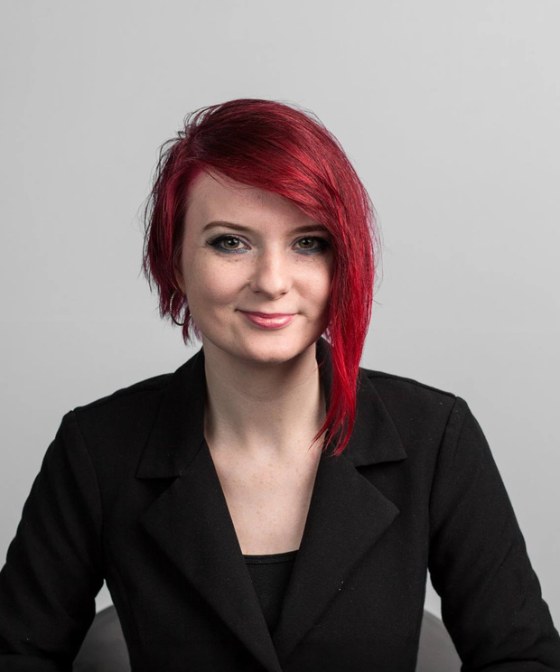 Avens O'Brien in a black blazer